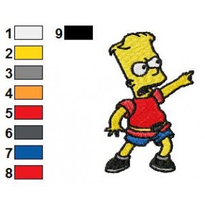 New Bart Simpson Embroidery Design